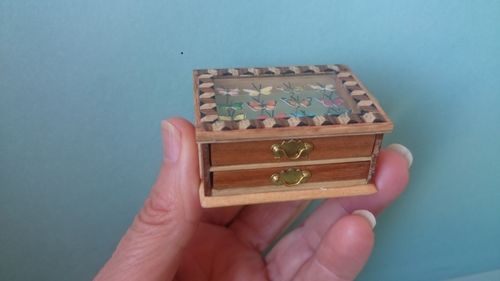 0834S-Caja con colección de mariposas