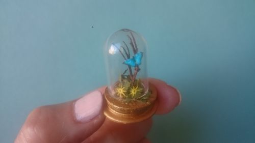 Urna de cristal con decoración-CB04.